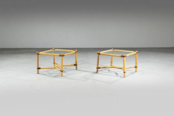 MCGUIRE : Coppia di tavolini  - Asta Design - Associazione Nazionale - Case d'Asta italiane