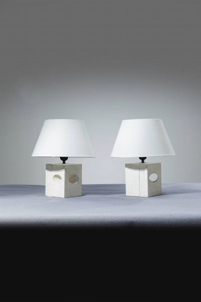 PRODUZIONE ITALIANA : Coppia di lampade da tavolo  - Asta Design - Associazione Nazionale - Case d'Asta italiane
