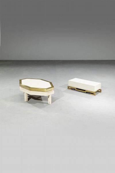 PRODUZIONE ITALIANA : Tavolino e sgabello  - Asta Design - Associazione Nazionale - Case d'Asta italiane