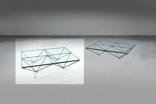 PAOLO PIVA : Coppia di tavolini mod. Alanda  - Asta Design - Associazione Nazionale - Case d'Asta italiane