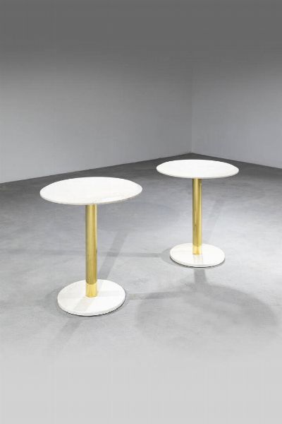 PRODUZIONE ITALIANA : Coppia di tavolini mod. Gueridon  - Asta Design - Associazione Nazionale - Case d'Asta italiane