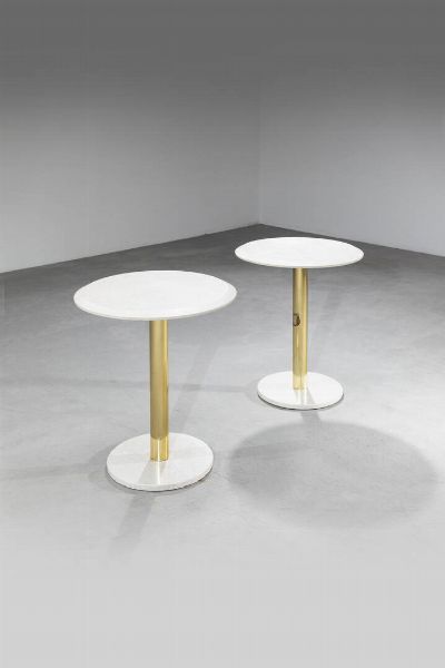 PRODUZIONE ITALIANA : Coppia di tavolini mod. Gueridon  - Asta Design - Associazione Nazionale - Case d'Asta italiane