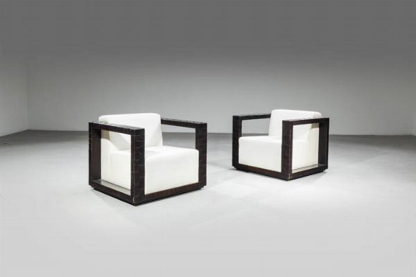 ANTONIO CITTERIO : Coppia di poltrone  - Asta Design - Associazione Nazionale - Case d'Asta italiane