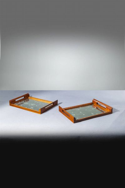 PRODUZIONE ITALIANA : Coppia di vassoi  - Asta Design - Associazione Nazionale - Case d'Asta italiane