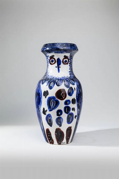 PABLO PICASSO Malaga (Spagna) 1881 - 1973 Mougins (Francia) : Vaso civetta  - Asta Design - Associazione Nazionale - Case d'Asta italiane