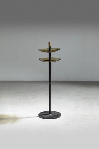 FONTANA ARTE : Posacenere da terra a doppia coppa  - Asta Design - Associazione Nazionale - Case d'Asta italiane