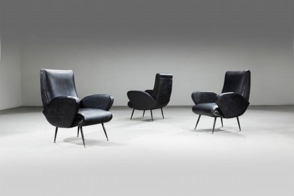 PRODUZIONE ITALIANA : Tre poltrone  - Asta Design - Associazione Nazionale - Case d'Asta italiane