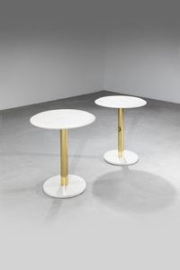 PRODUZIONE ITALIANA - Coppia di tavolini mod. Gueridon