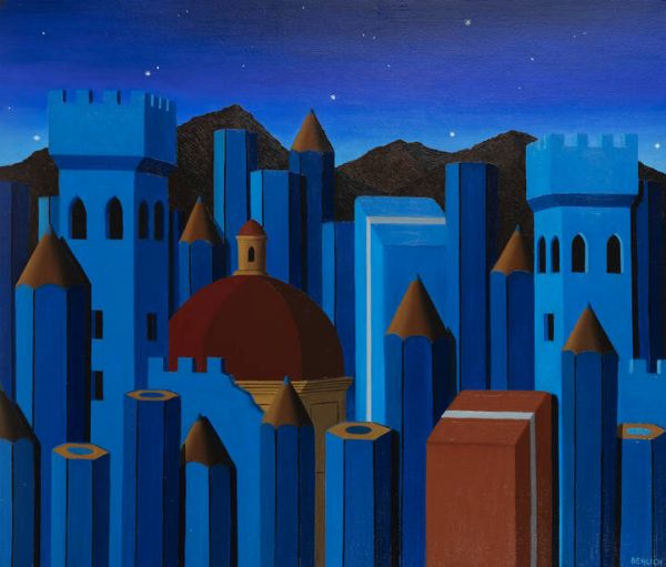 ANTONIO BENCICH Biella 1949 : Notte chiara 2024  - Asta Dipinti  - Associazione Nazionale - Case d'Asta italiane