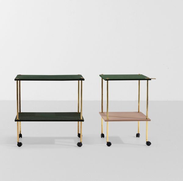 LUIGI CACCIA DOMINIONI : Due carrelli portavivande mod. T9  - Asta Design - Associazione Nazionale - Case d'Asta italiane