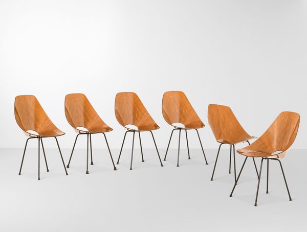 Vittorio  Nobili : Sei sedie mod. Medea  - Asta Design - Associazione Nazionale - Case d'Asta italiane
