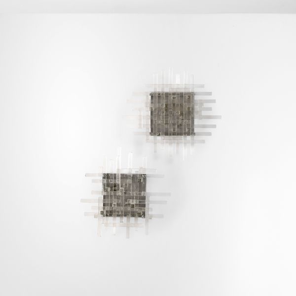 POLIARTE : Due lampade da parete<BR>  - Asta Design - Associazione Nazionale - Case d'Asta italiane