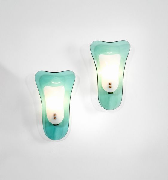 CRISTAL ART : Due lampade a parete  - Asta Design - Associazione Nazionale - Case d'Asta italiane