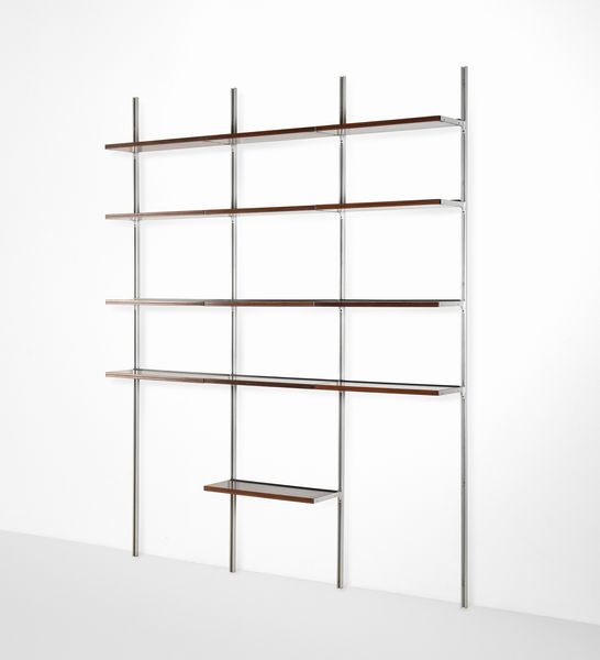 OSVALDO BORSANI : Libreria a parete mod. E22  - Asta Design - Associazione Nazionale - Case d'Asta italiane