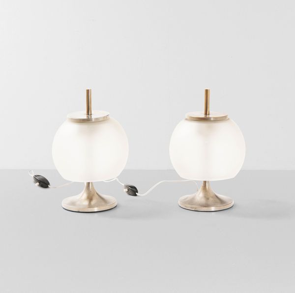 EMMA SCHWEINBERGER GISMONDI : Coppia di lampade da tavolo mod. Chi  - Asta Design - Associazione Nazionale - Case d'Asta italiane