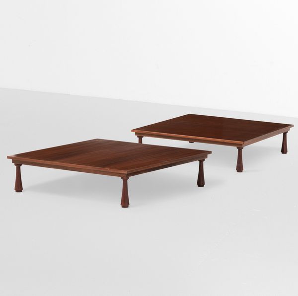 ANGELO MANGIAROTTI : Due tavoli bassi  - Asta Design - Associazione Nazionale - Case d'Asta italiane