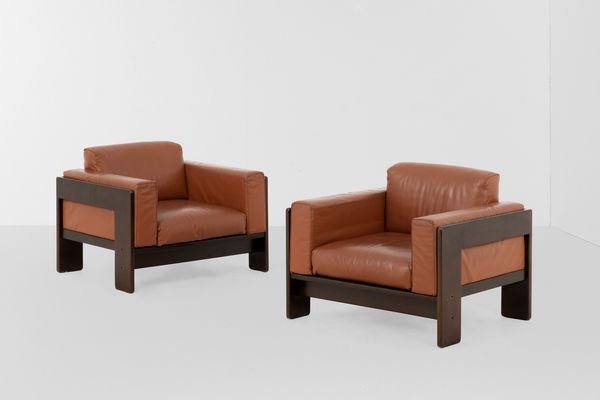 AFRA E TOBIA SCARPA : Due poltrone mod. Bastiano  - Asta Design - Associazione Nazionale - Case d'Asta italiane