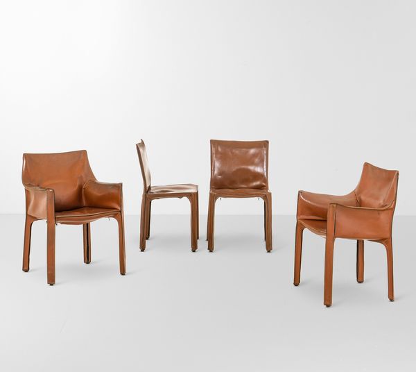 MARIO BELLINI : Quattro sedie mod. 412 Cab  - Asta Design - Associazione Nazionale - Case d'Asta italiane