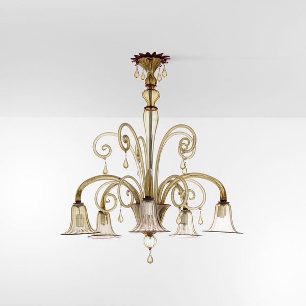 Vittorio Zecchin : Lampada a sospensione  - Asta Design - Associazione Nazionale - Case d'Asta italiane