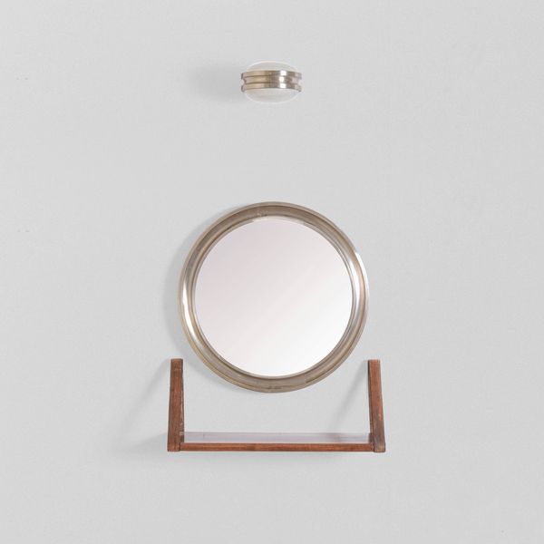 SERGIO MAZZA : Set di specchio, mensola e applique.  - Asta Design - Associazione Nazionale - Case d'Asta italiane