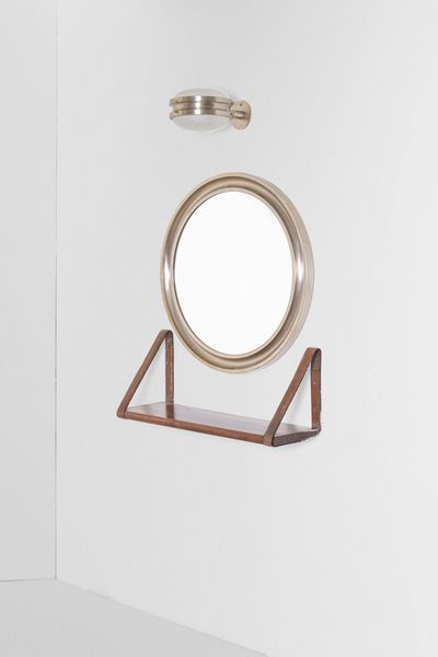 SERGIO MAZZA : Set di specchio, mensola e applique.  - Asta Design - Associazione Nazionale - Case d'Asta italiane