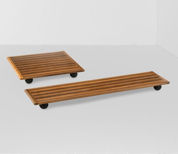 MARIO BELLINI : Due tavoli bassi mod. Pianura  - Asta Design - Associazione Nazionale - Case d'Asta italiane