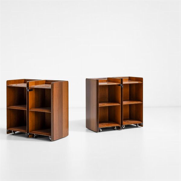 AFRA E TOBIA SCARPA : Due comodini della serie Artona  - Asta Design - Associazione Nazionale - Case d'Asta italiane