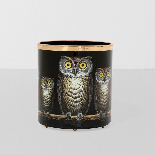 Piero Fornasetti : Portacarte Civette  - Asta Design - Associazione Nazionale - Case d'Asta italiane