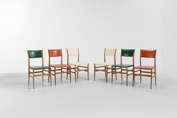 GIO PONTI : Sei sedie mod. Leggera.  - Asta Design - Associazione Nazionale - Case d'Asta italiane