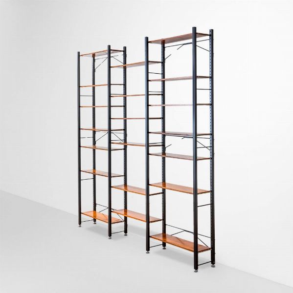 Franco Campo e Carlo Graffi : Libreria a tre campate  - Asta Design - Associazione Nazionale - Case d'Asta italiane