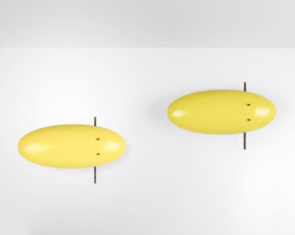 ANGELO LELII : Due lampade a parete mod. 12643  - Asta Design - Associazione Nazionale - Case d'Asta italiane