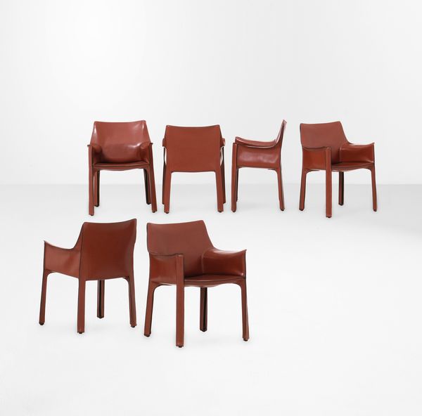 MARIO BELLINI : Sei poltroncine mod. Cab 413.  - Asta Design - Associazione Nazionale - Case d'Asta italiane