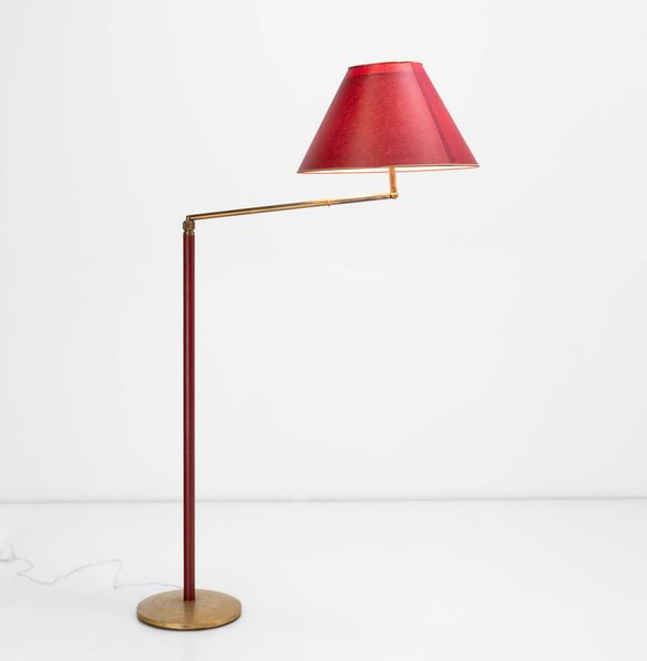 ANGELO LELII : Lampada da terra mod. Tris  - Asta Design - Associazione Nazionale - Case d'Asta italiane