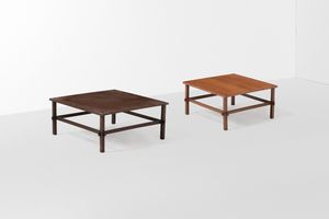 GIANFRANCO FRATTINI : Due tavoli bassi mod. 740  - Asta Design - Associazione Nazionale - Case d'Asta italiane