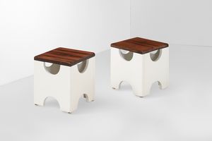 ETTORE SOTTSASS - Coppia di pouf mod. T29