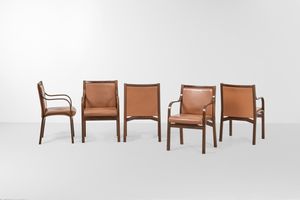 Vittorio Gregotti, Ludovico Meneghetti, Giotto Stoppino : Dieci sedie mod. Cavour  - Asta Design - Associazione Nazionale - Case d'Asta italiane