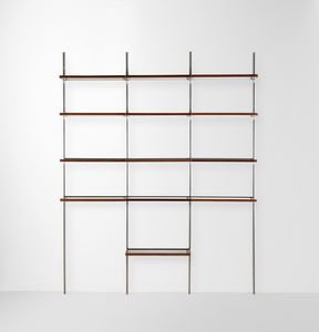 OSVALDO BORSANI : Libreria a parete mod. E22  - Asta Design - Associazione Nazionale - Case d'Asta italiane