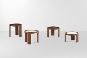 GIANFRANCO FRATTINI - Set di 4 tavolini impilabili. mod. 780/783