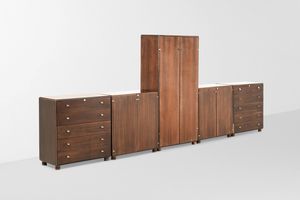 AFRA E TOBIA SCARPA : Cinque mobili contenitori della serie Torcello.  - Asta Design - Associazione Nazionale - Case d'Asta italiane