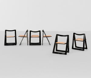 Pierangela D'Aniello e Aldo Jacober - Sei sedie pieghevoli mod. Trieste