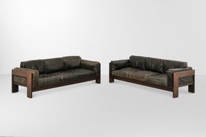 AFRA E TOBIA SCARPA : Tre divani a tre posti mod. Bastiano  - Asta Design - Associazione Nazionale - Case d'Asta italiane