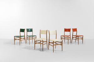 GIO PONTI : Sei sedie mod. Leggera.  - Asta Design - Associazione Nazionale - Case d'Asta italiane