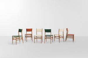 GIO PONTI : Sei sedie mod. Leggera.  - Asta Design - Associazione Nazionale - Case d'Asta italiane