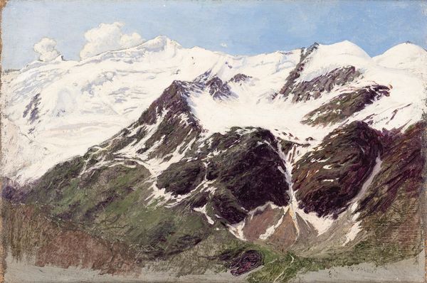 Angelo Morbelli : La punta San Matteo nel ghiacciaio dei Forni  - Asta Importanti Dipinti e Sculture / Arte Figurativa tra XIX e XX Secolo - Associazione Nazionale - Case d'Asta italiane
