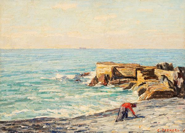 Carlo Fornara : Marina a Nervi  - Asta Importanti Dipinti e Sculture / Arte Figurativa tra XIX e XX Secolo - Associazione Nazionale - Case d'Asta italiane