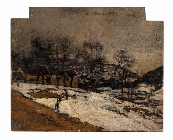 Carlo Fornara : Il quadrante della mia vita - 2 febbraio 1893 (o Paesaggio Vigezzino)  - Asta Importanti Dipinti e Sculture / Arte Figurativa tra XIX e XX Secolo - Associazione Nazionale - Case d'Asta italiane