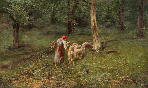 ACHILLE TOMINETTI : Ritorno dal pascolo  - Asta Importanti Dipinti e Sculture / Arte Figurativa tra XIX e XX Secolo - Associazione Nazionale - Case d'Asta italiane