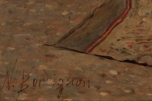 Noè Bordignon : La pappa calda  - Asta Importanti Dipinti e Sculture / Arte Figurativa tra XIX e XX Secolo - Associazione Nazionale - Case d'Asta italiane