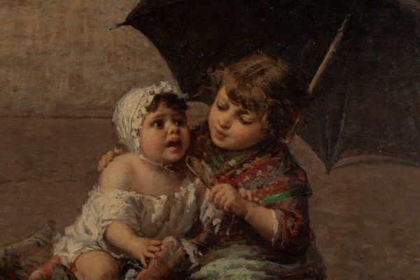 Noè Bordignon : La pappa calda  - Asta Importanti Dipinti e Sculture / Arte Figurativa tra XIX e XX Secolo - Associazione Nazionale - Case d'Asta italiane