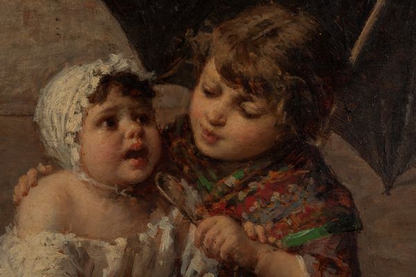 Noè Bordignon : La pappa calda  - Asta Importanti Dipinti e Sculture / Arte Figurativa tra XIX e XX Secolo - Associazione Nazionale - Case d'Asta italiane